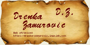 Drenka Zamurović vizit kartica